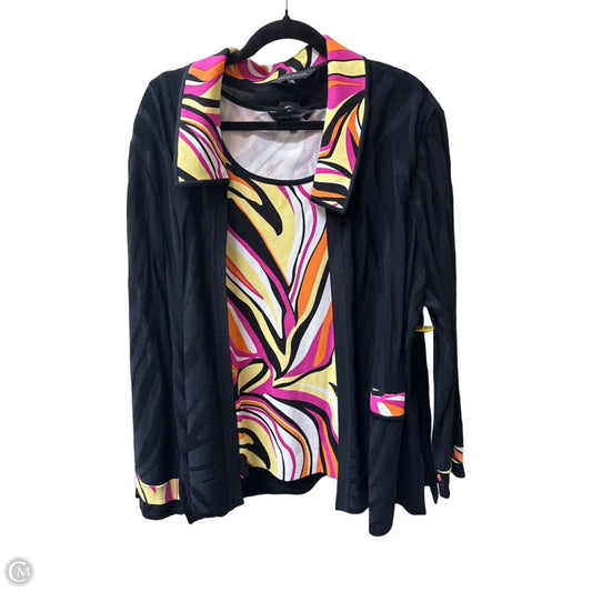 Sweater 2pc By Ming Wang In Black, Size: 2x