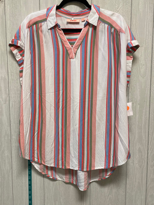 Blouse Short Sleeve By Evri  Size: 1x