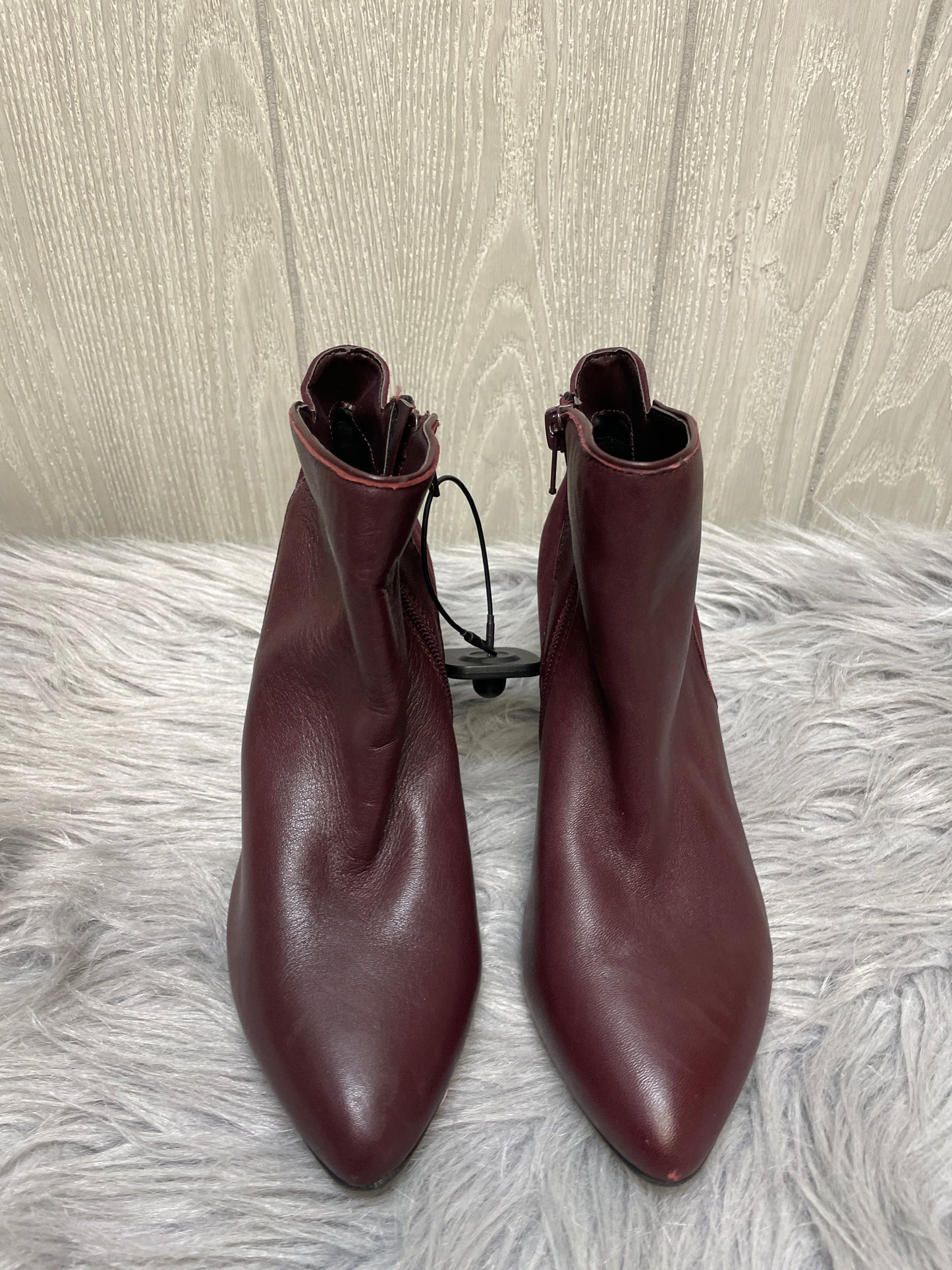 Boots Ankle Heels By Alfani In Burgundy, Size: 6.5