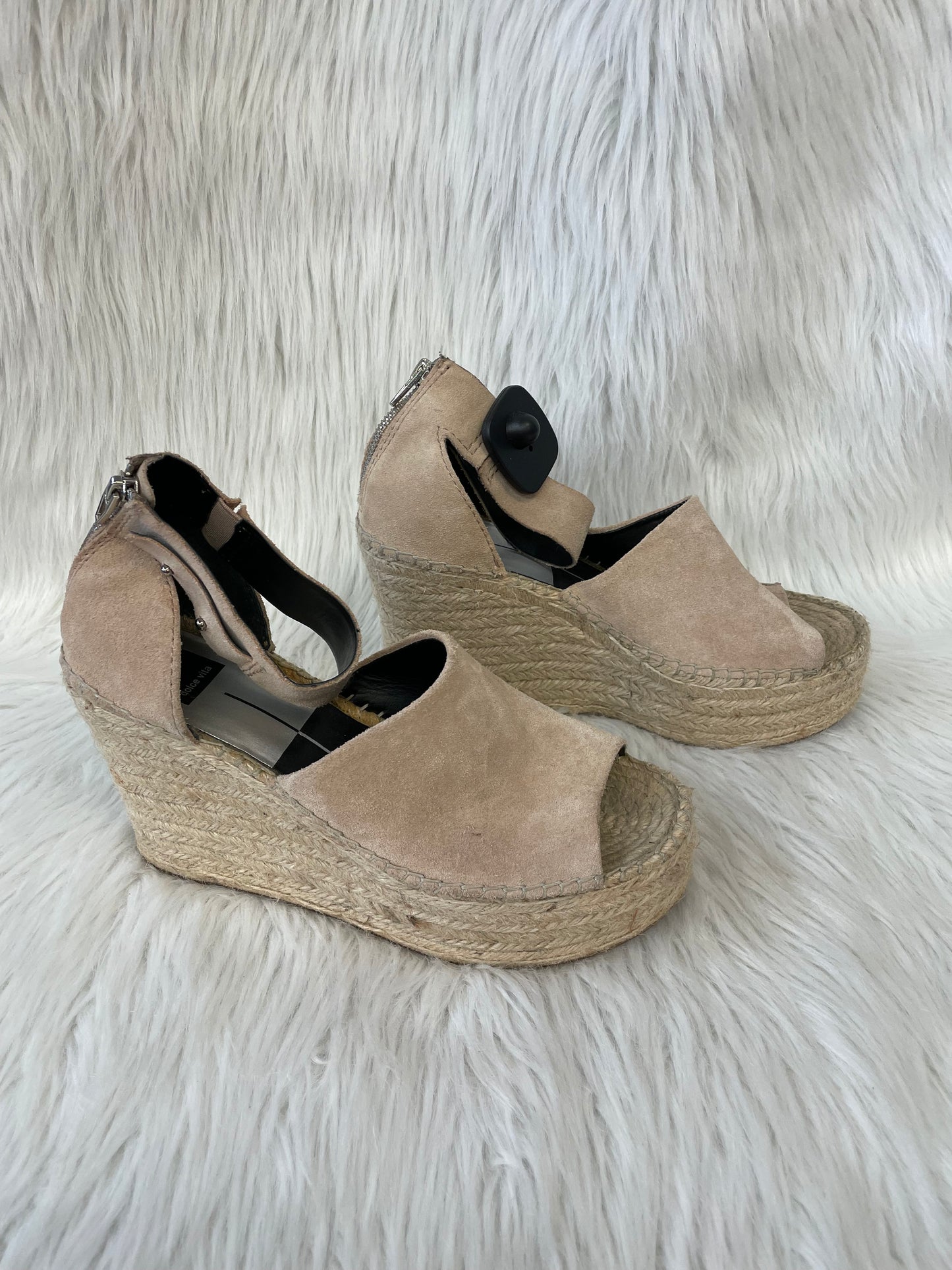 Beige Sandals Heels Wedge Dolce Vita, Size 10