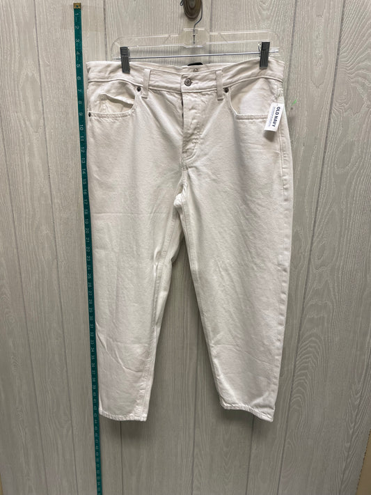 White Denim Jeans Straight Old Navy, Size 8