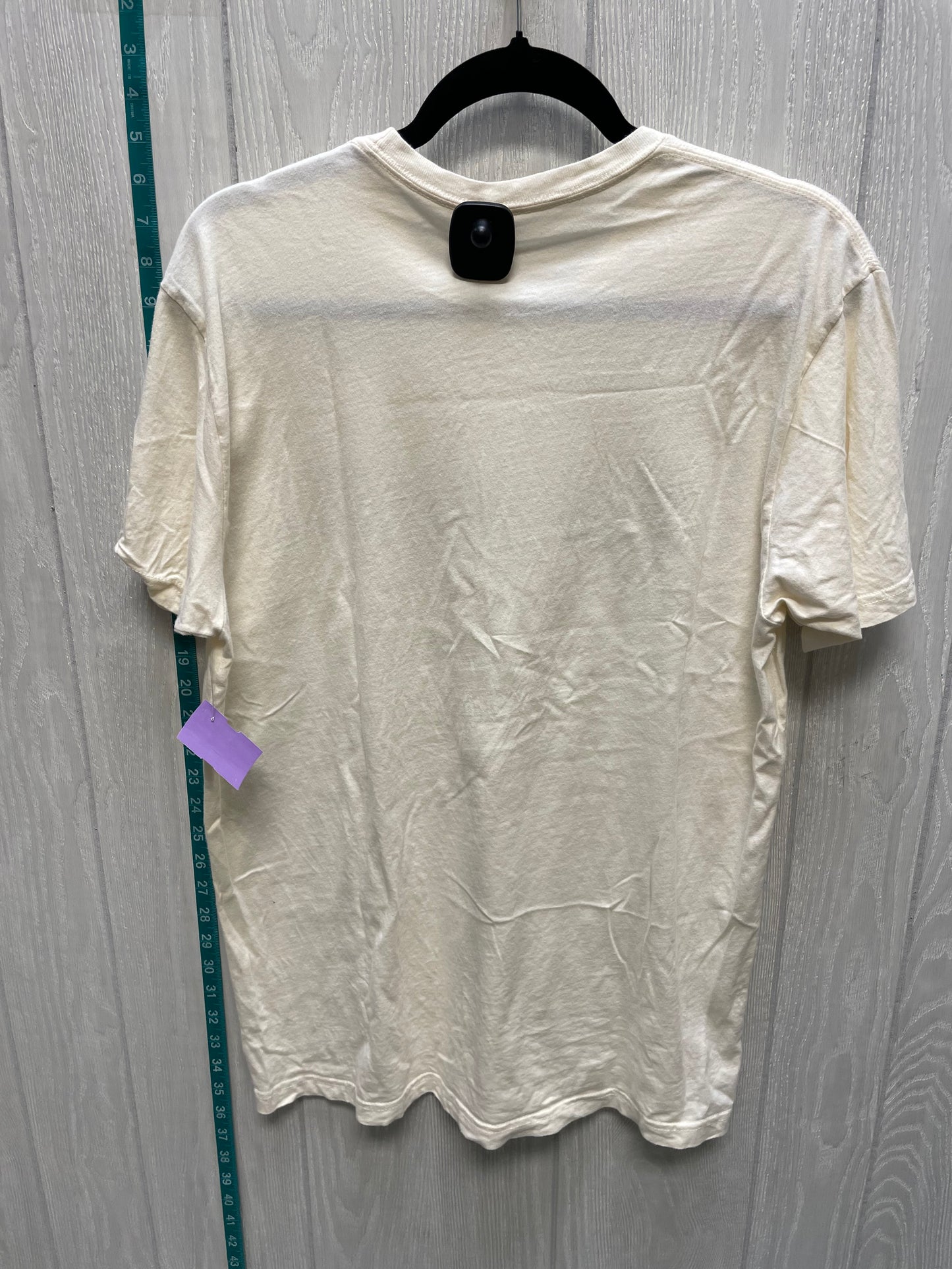 Cream Top Short Sleeve Basic Next Level, Size L