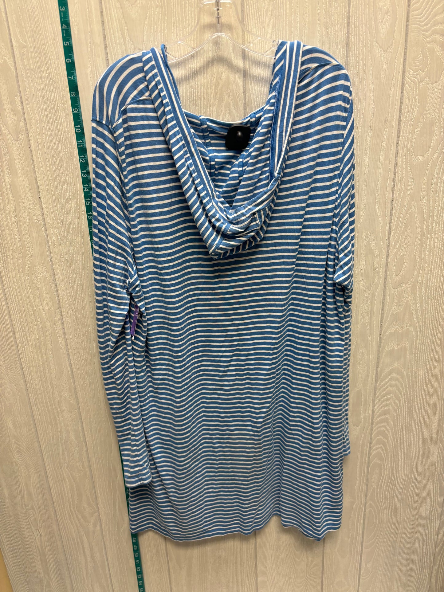 Striped Pattern Dress Casual Short Cmc, Size 1x