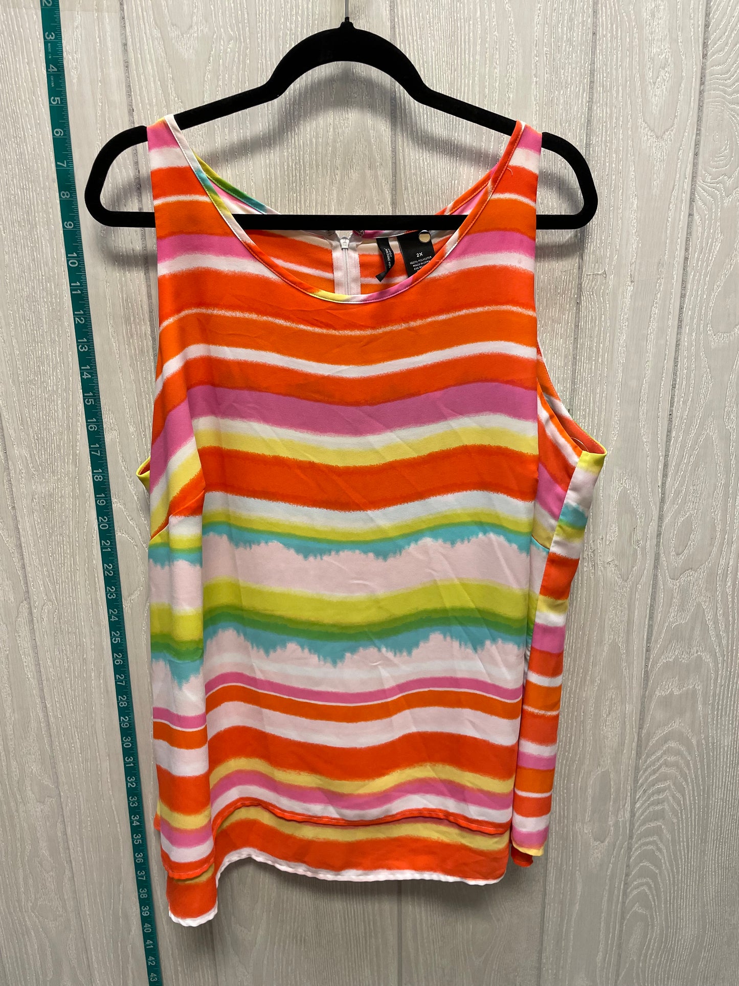 Striped Pattern Top Sleeveless New Directions, Size 2x