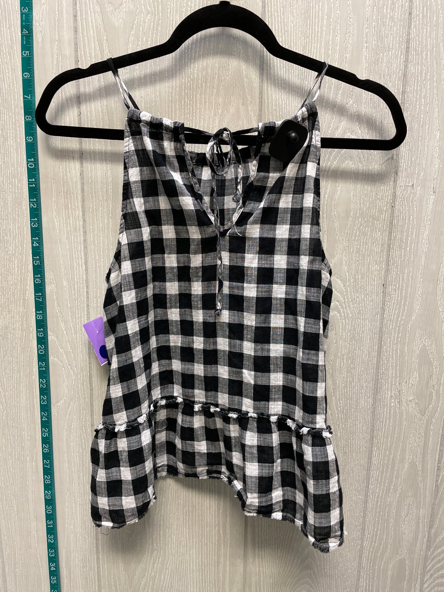 Checkered Pattern Top Sleeveless Cloth & Stone, Size Xs