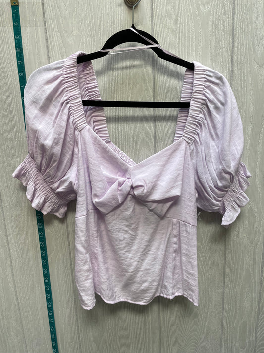 Purple Blouse Short Sleeve Nine West Apparel, Size Xl