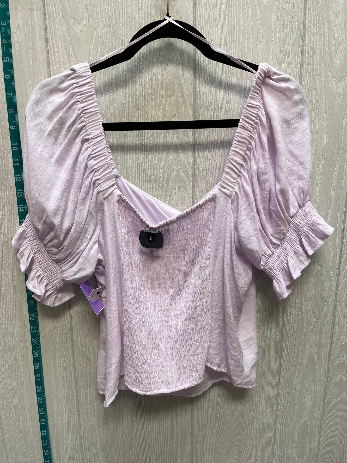 Purple Blouse Short Sleeve Nine West Apparel, Size Xl