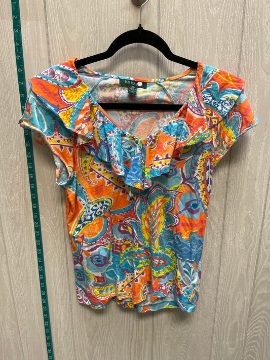 Multi-colored Top Short Sleeve Lauren By Ralph Lauren, Size M