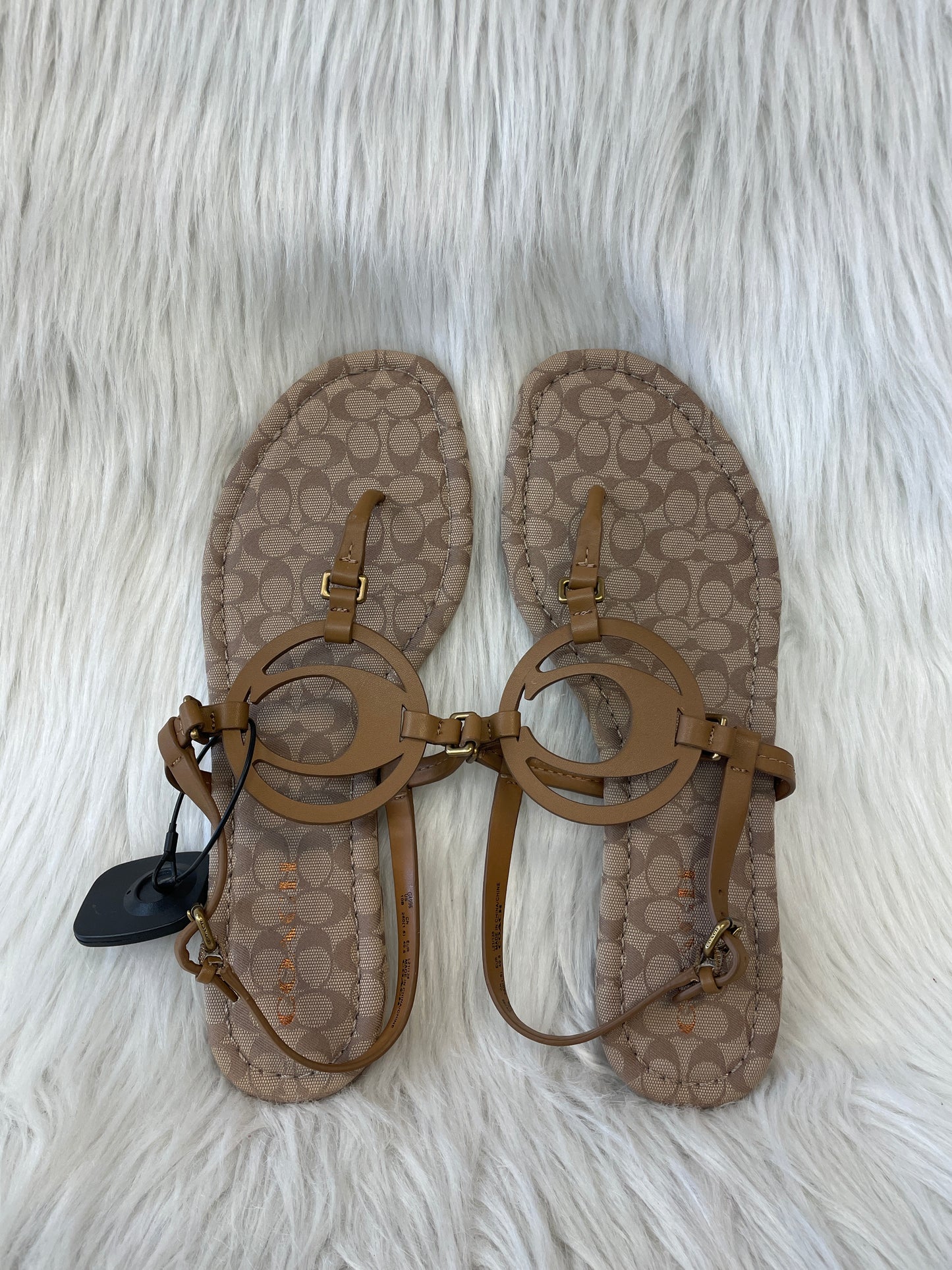 Sandals Designer By Coach In Brown, Size: 10