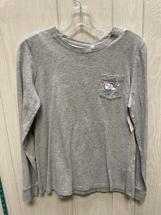 Top Long Sleeve Basic By Vineyard Vines In Grey, Size: S