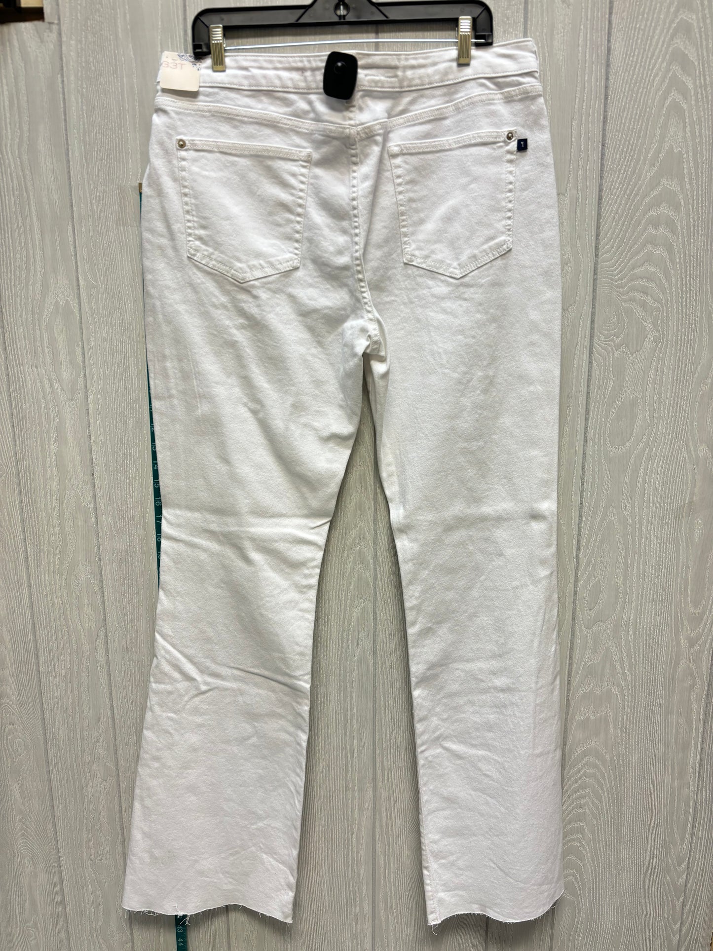 Jeans Flared By Pilcro In White Denim, Size: 14