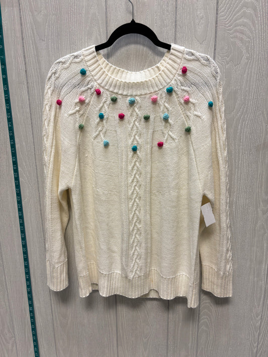 Sweater By Cme In Cream, Size: Xl