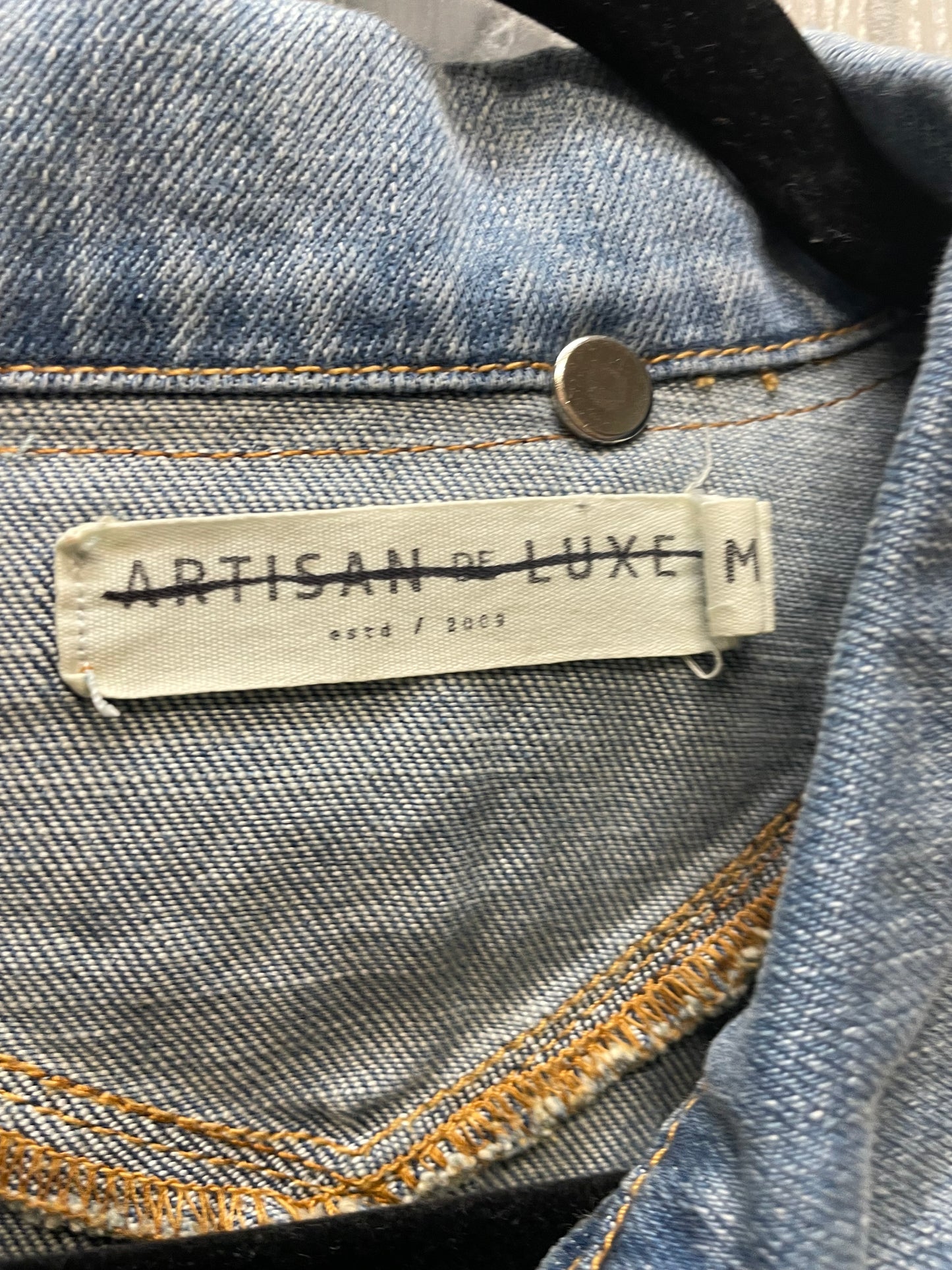 Jacket Denim By Artisan Ny In Blue Denim, Size: M