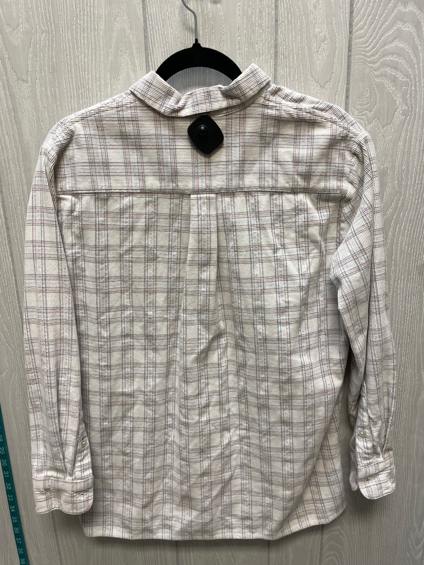 Top Long Sleeve By Madewell In Plaid Pattern, Size: S