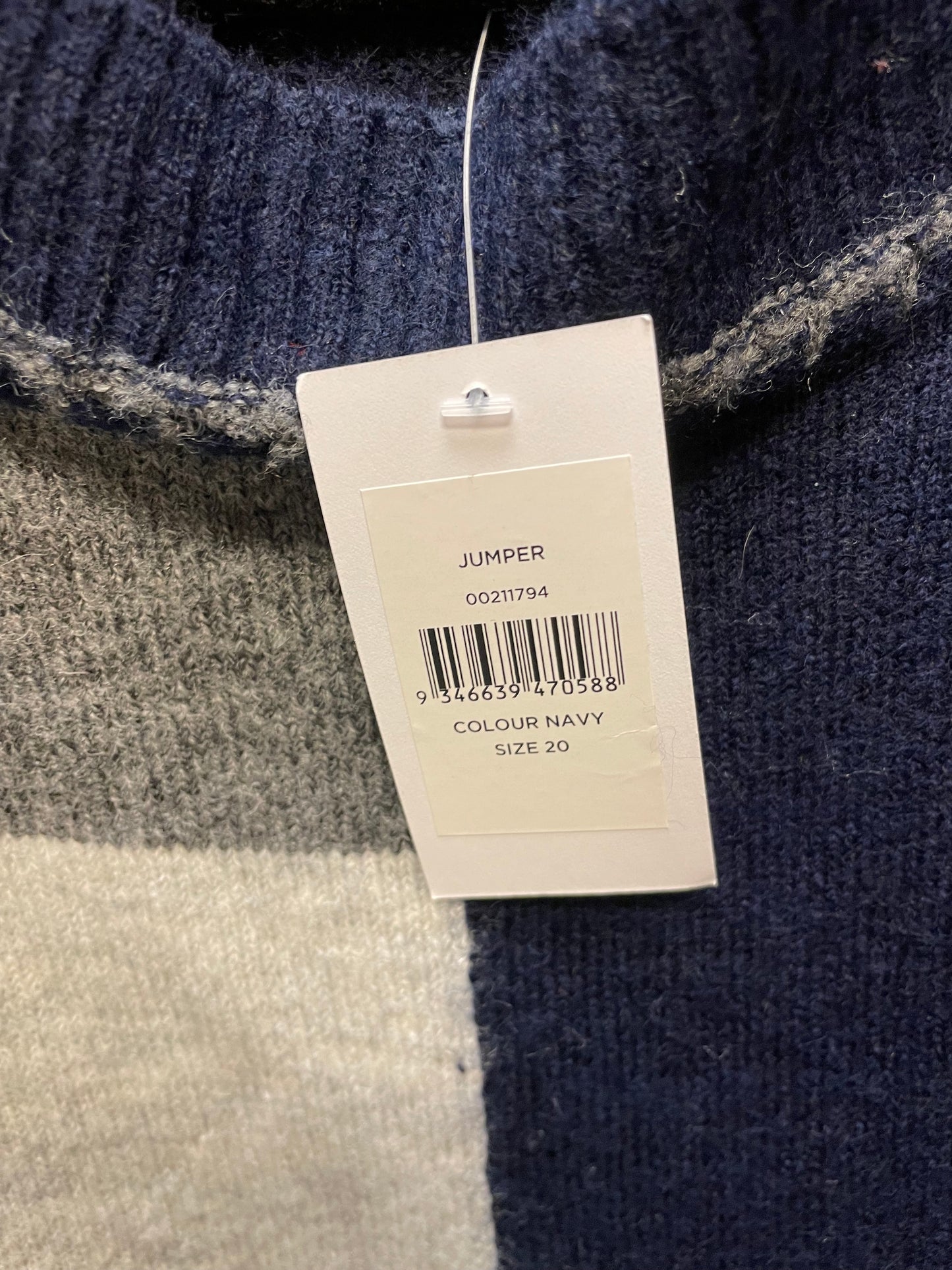 Sweater By evans In Blue & Grey, Size: 1x