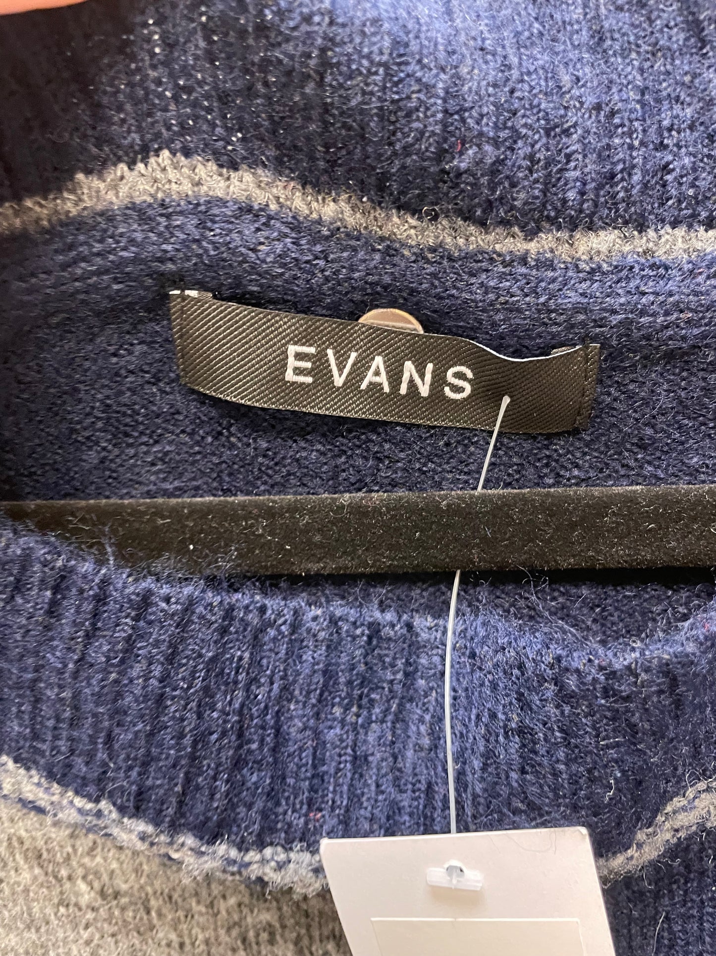 Sweater By evans In Blue & Grey, Size: 1x