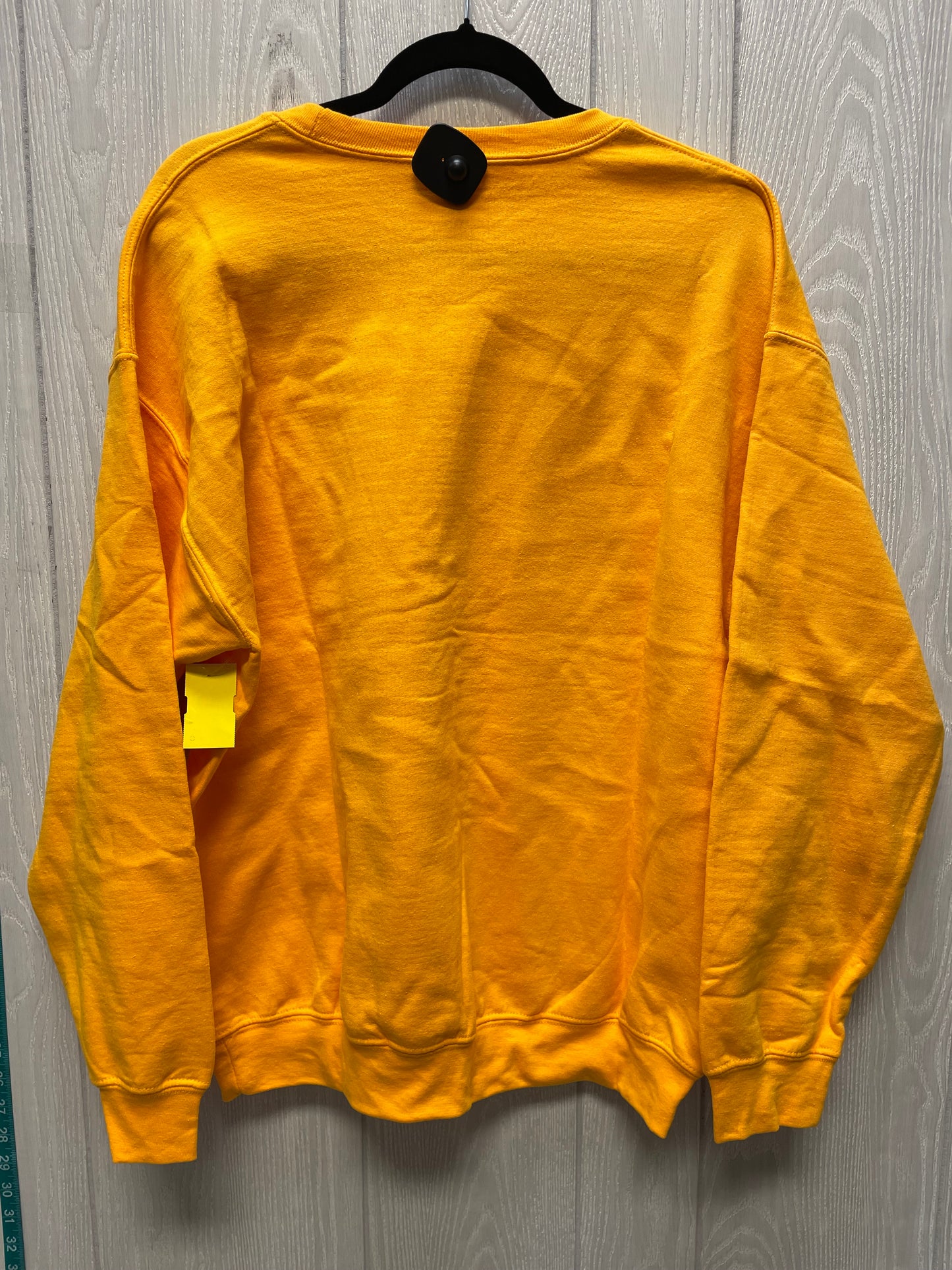 Sweatshirt Crewneck By Gildan In Black & Yellow, Size: L