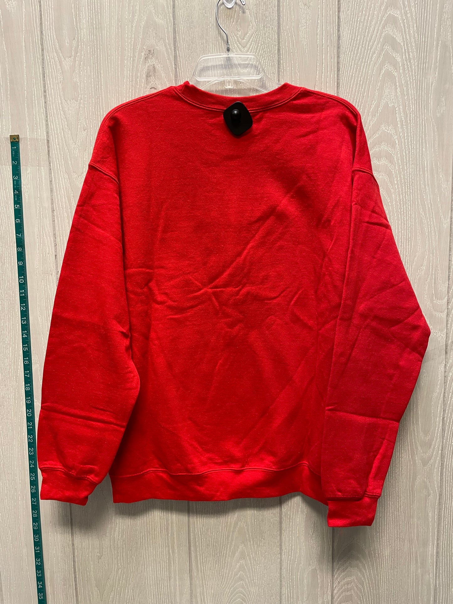 Sweatshirt Crewneck By Gildan In Red & White, Size: L