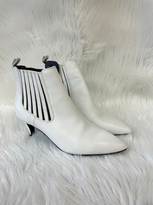 Boots Ankle Heels By Bleecker & Bond In White, Size: 7