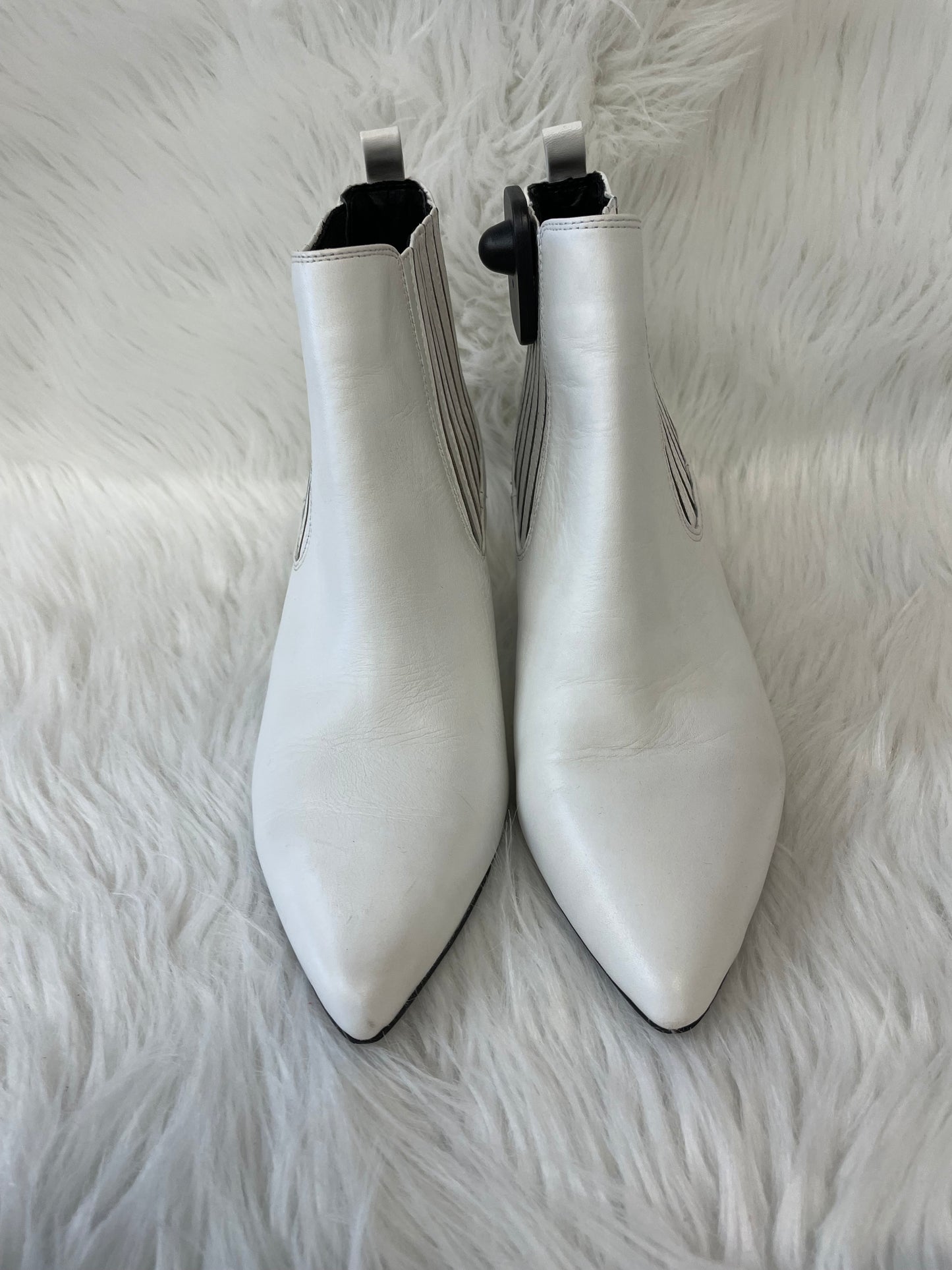 Boots Ankle Heels By Bleecker & Bond In White, Size: 7