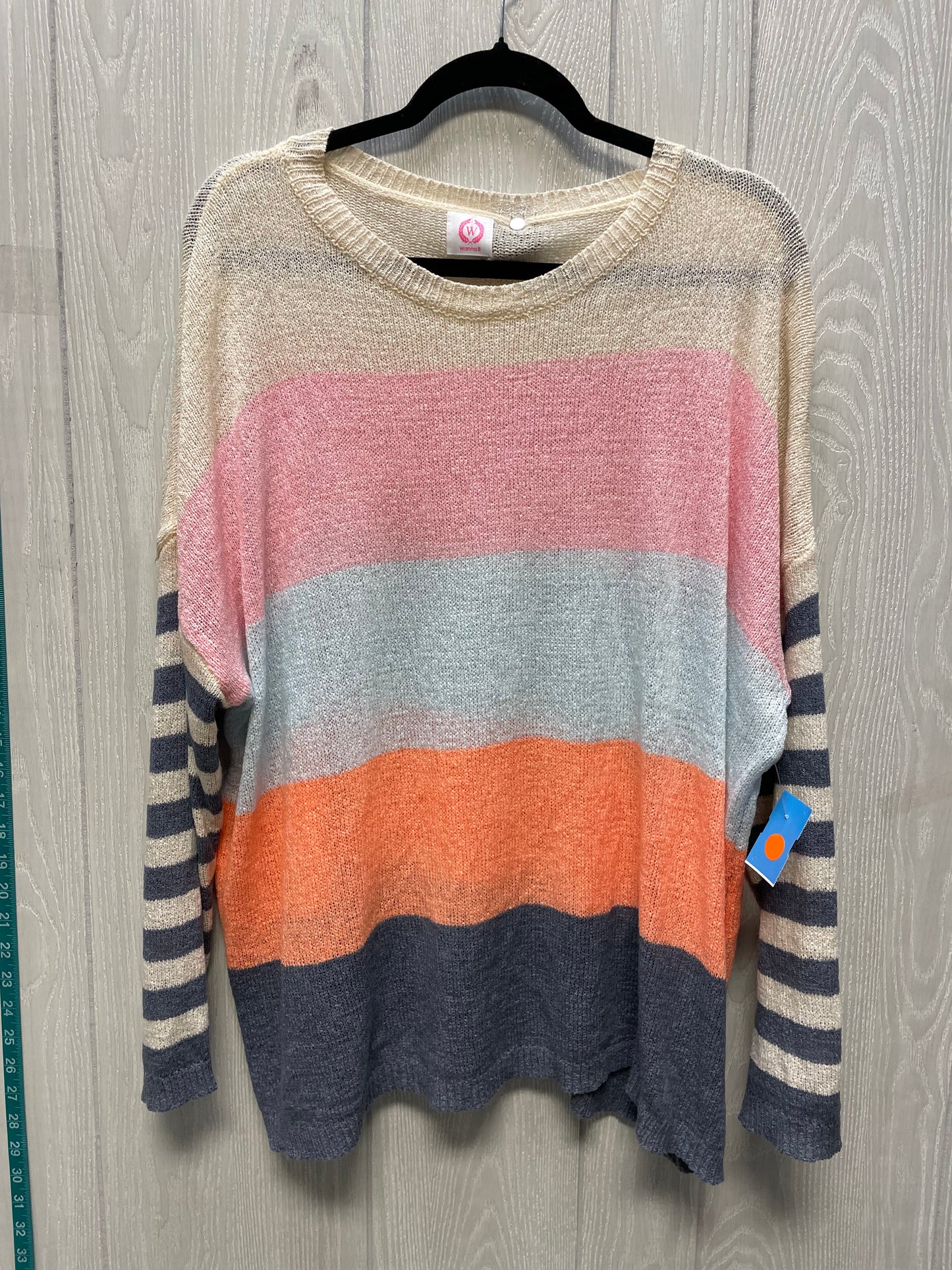 Sweater By Wanna B In Striped Pattern, Size: L