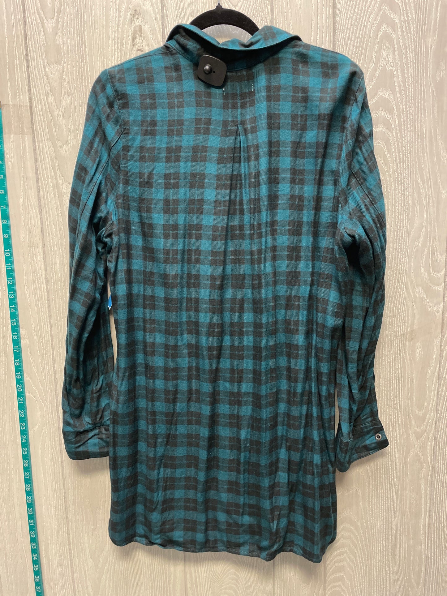 Tunic Long Sleeve By Kenneth Cole Reaction In Plaid Pattern, Size: L