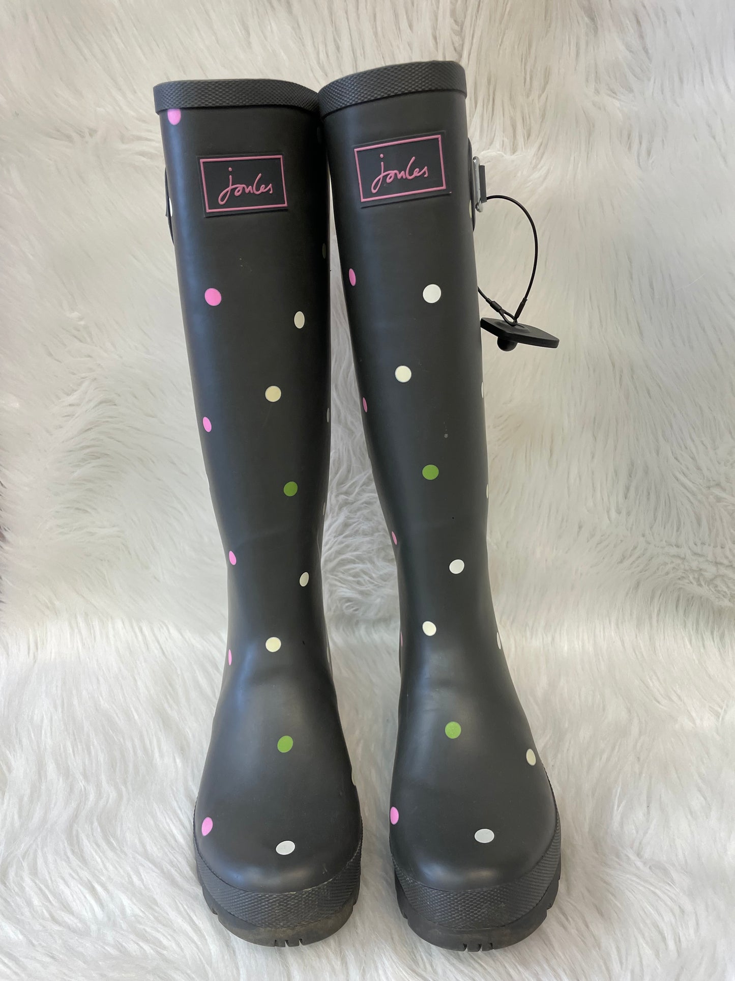 Boots Rain By Joules In Polkadot Pattern, Size: 8