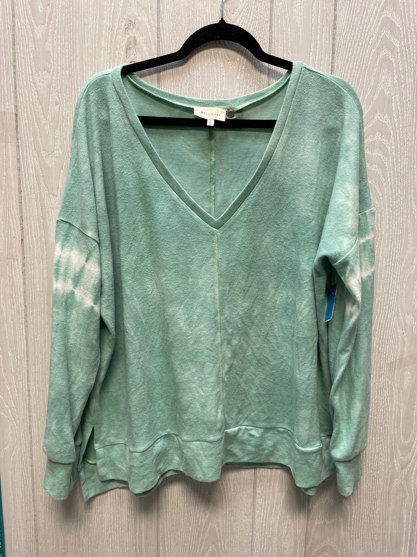 Top Long Sleeve By Melloday In Tie Dye Print, Size: L