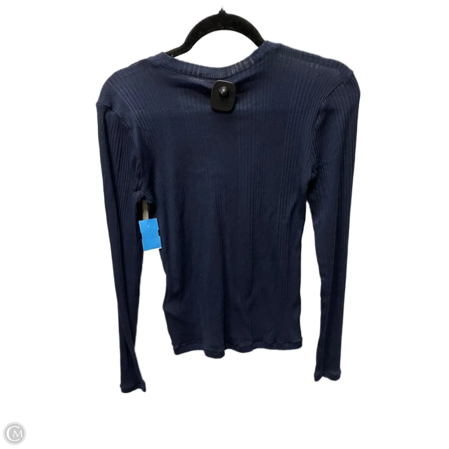 Top Long Sleeve Basic By Madewell In Navy, Size: M
