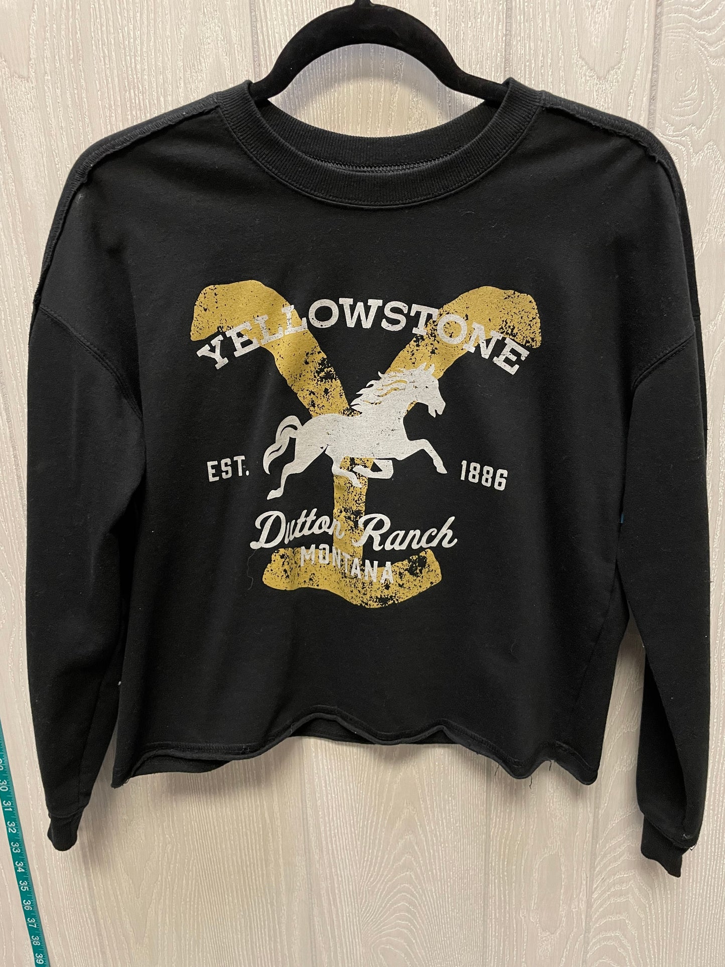 Top Long Sleeve By Clothes Mentor In Black & Yellow, Size: S