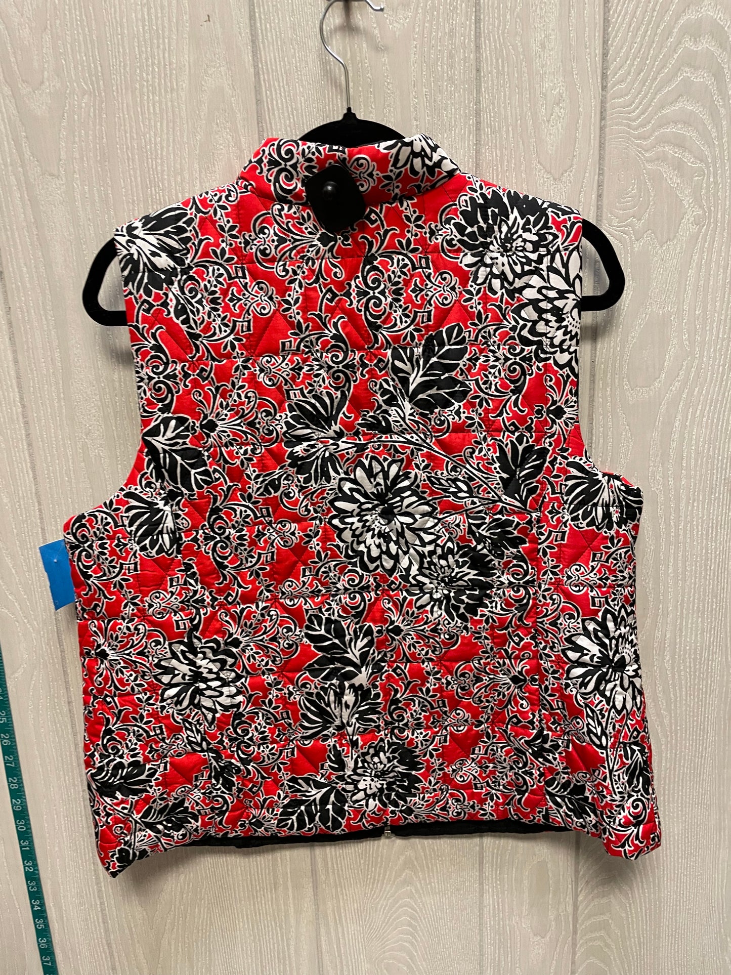 Vest Puffer & Quilted By Ruby Rd In Black & Red, Size: L