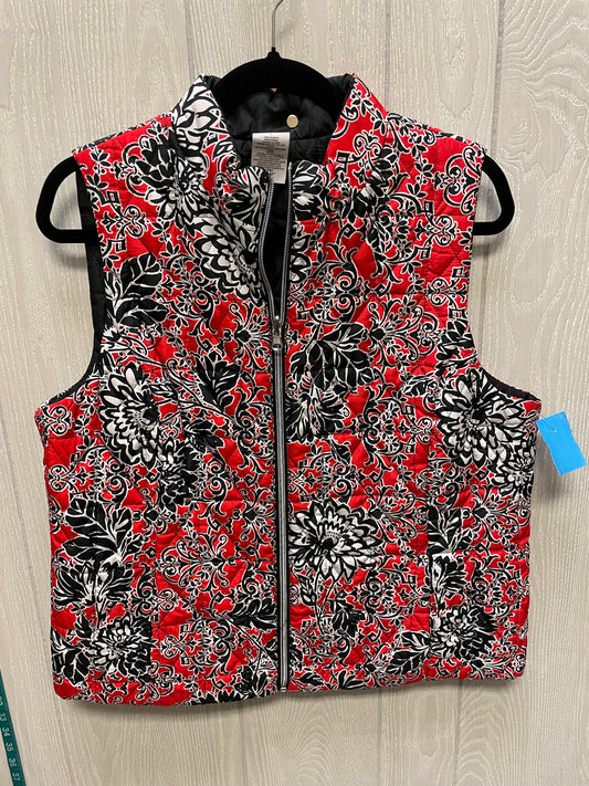 Vest Puffer & Quilted By Ruby Rd In Black & Red, Size: L