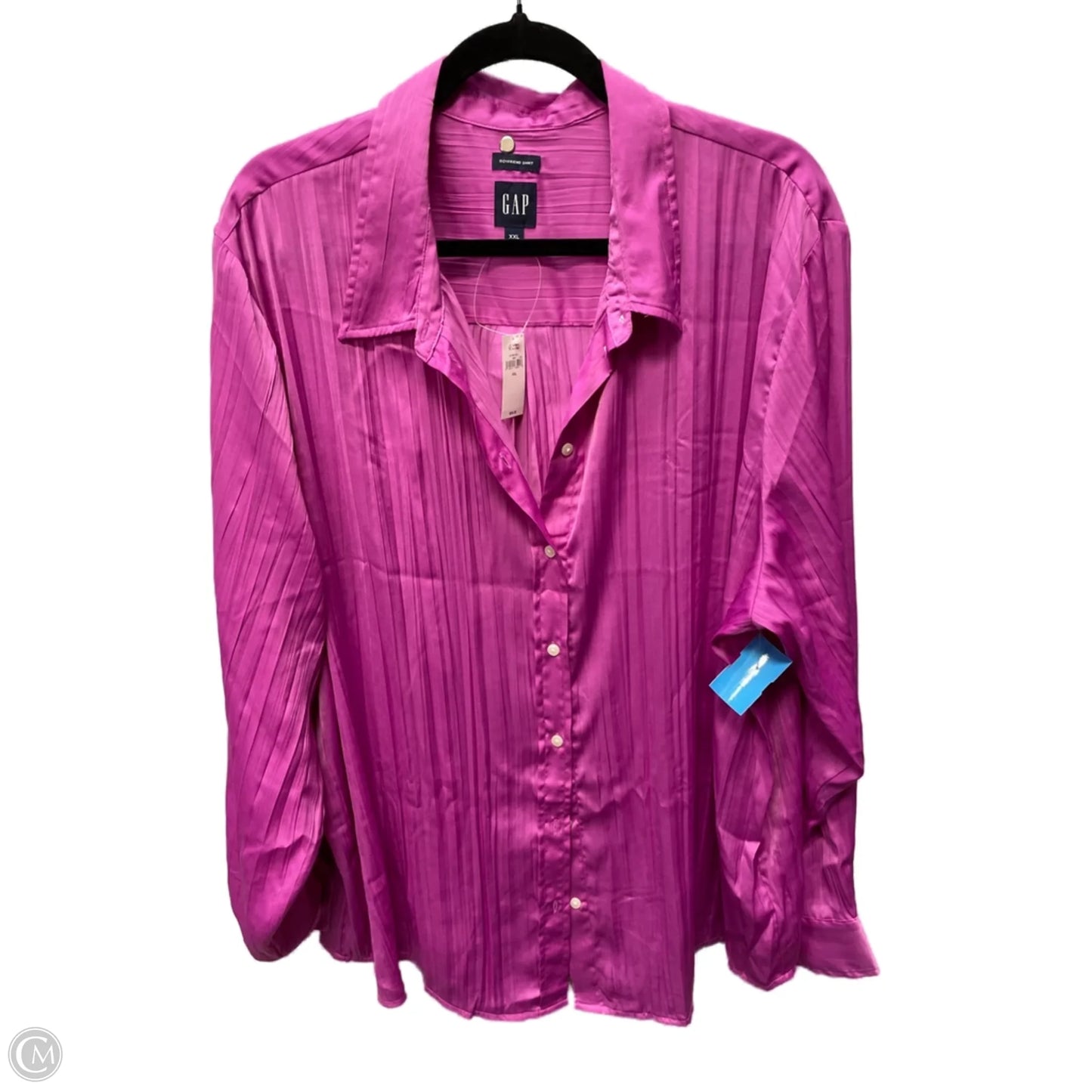 Blouse Long Sleeve By Gap In Purple, Size: 2x