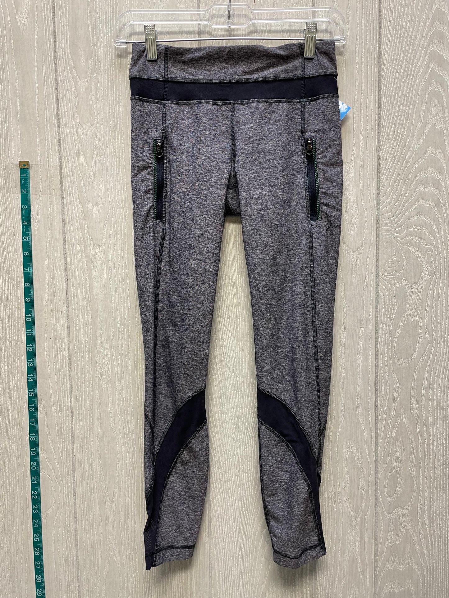 Athletic Leggings By Lululemon In Grey & White, Size: 4