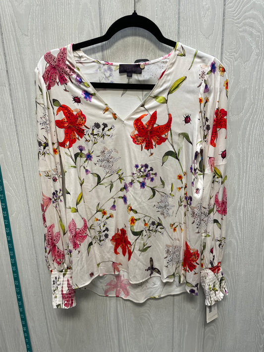 Blouse Long Sleeve By Hale Bob In Floral Print, Size: S