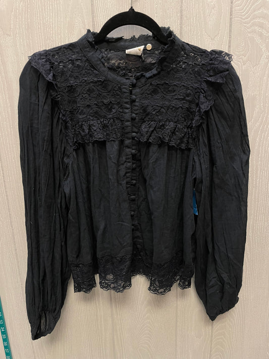 Blouse Long Sleeve By Akemi And Kin In Black, Size: M