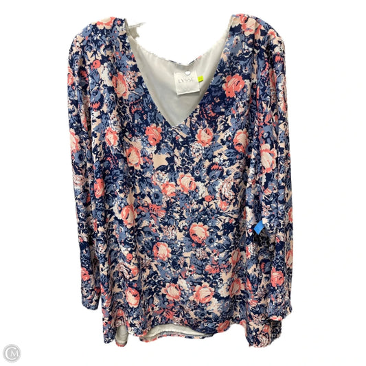 Tunic Long Sleeve By Lysse In Floral Print, Size: 2x