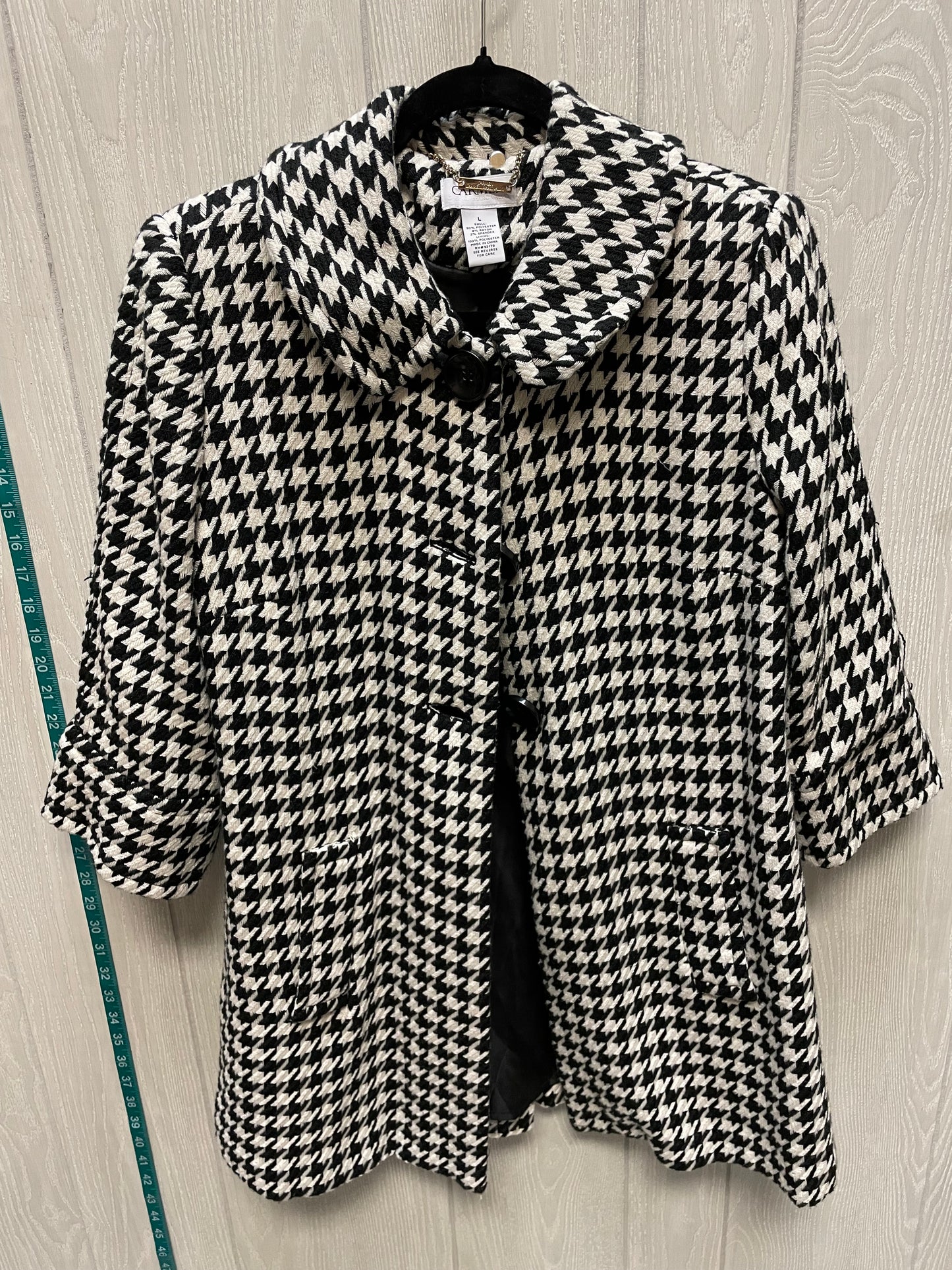 Coat Other By Carmen By Carmen Marc Valvo In Black & White, Size: L