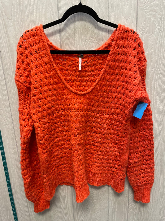 Sweater By Free People In Orange, Size: Xs