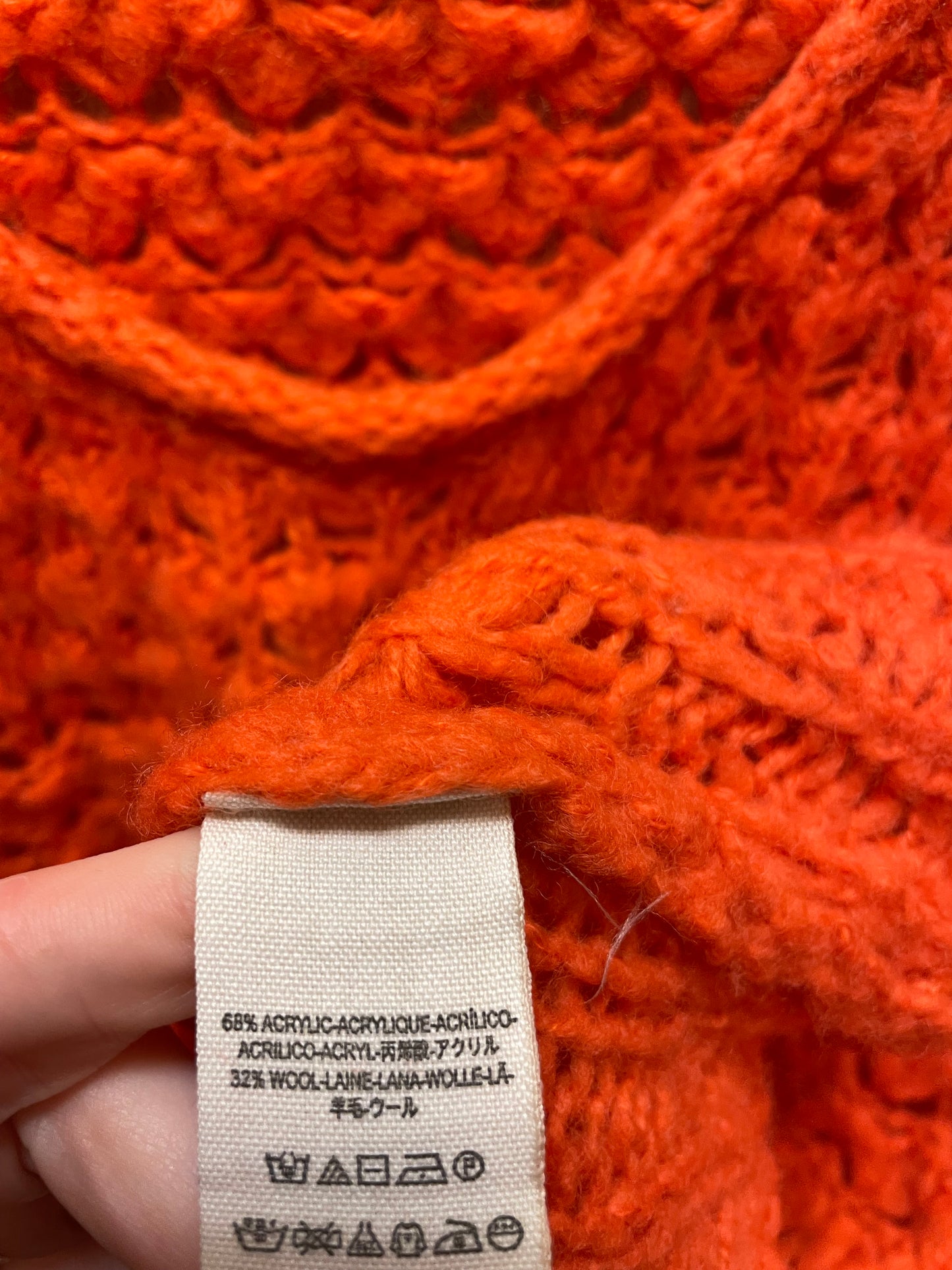 Sweater By Free People In Orange, Size: Xs