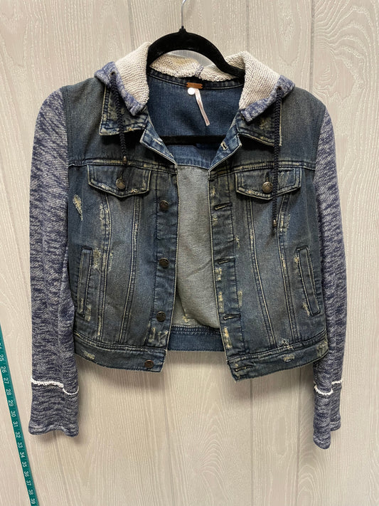 Jacket Denim By Free People In Blue Denim, Size: Xs