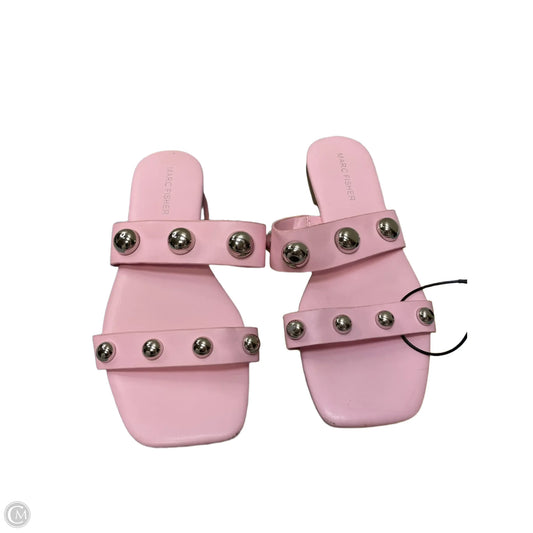 Sandals Flats By Marc Fisher In Pink & Silver, Size: 7