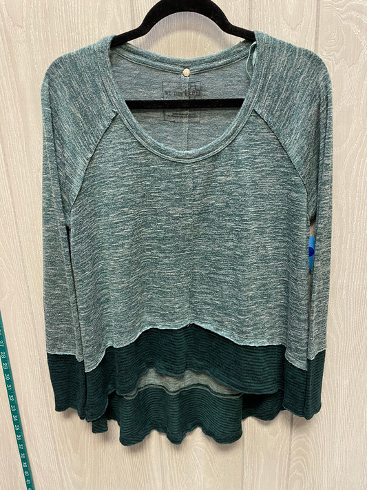 Top Long Sleeve By We The Free In Green & White, Size: S