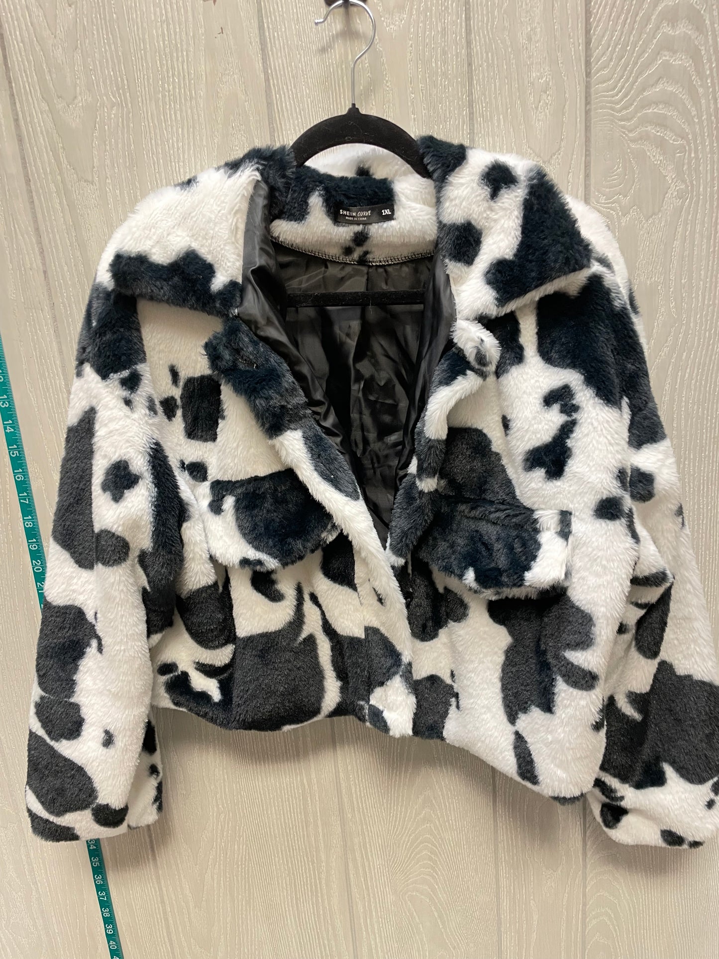 Jacket Faux Fur & Sherpa By Shein In Animal Print, Size: 1x