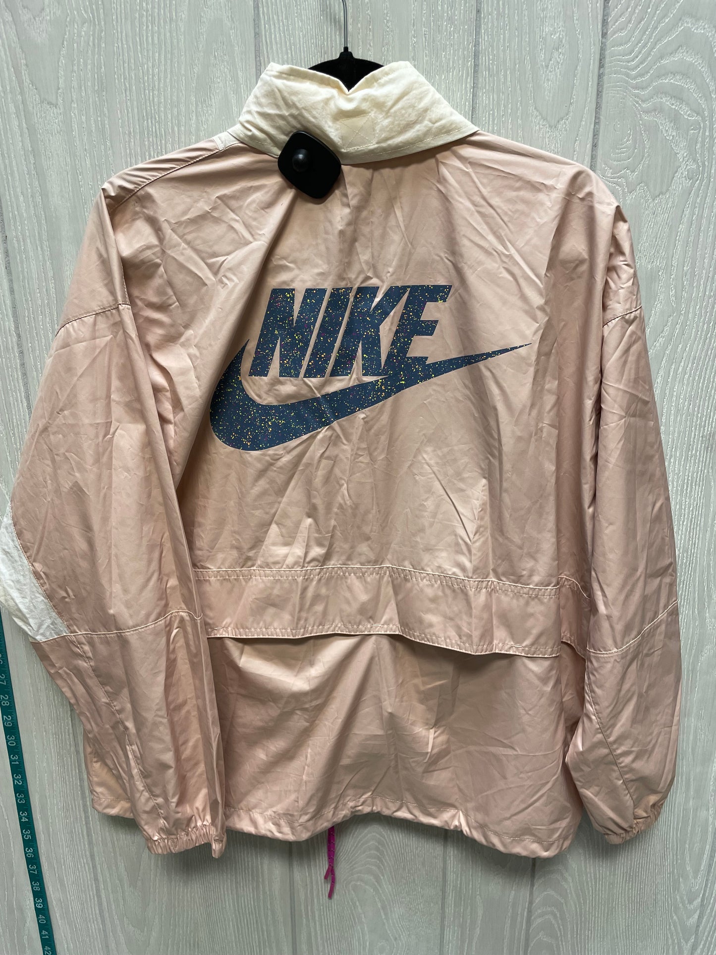 Jacket Windbreaker By Nike Apparel In Cream & Tan, Size: M