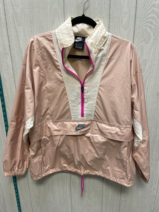 Jacket Windbreaker By Nike Apparel In Cream & Tan, Size: M