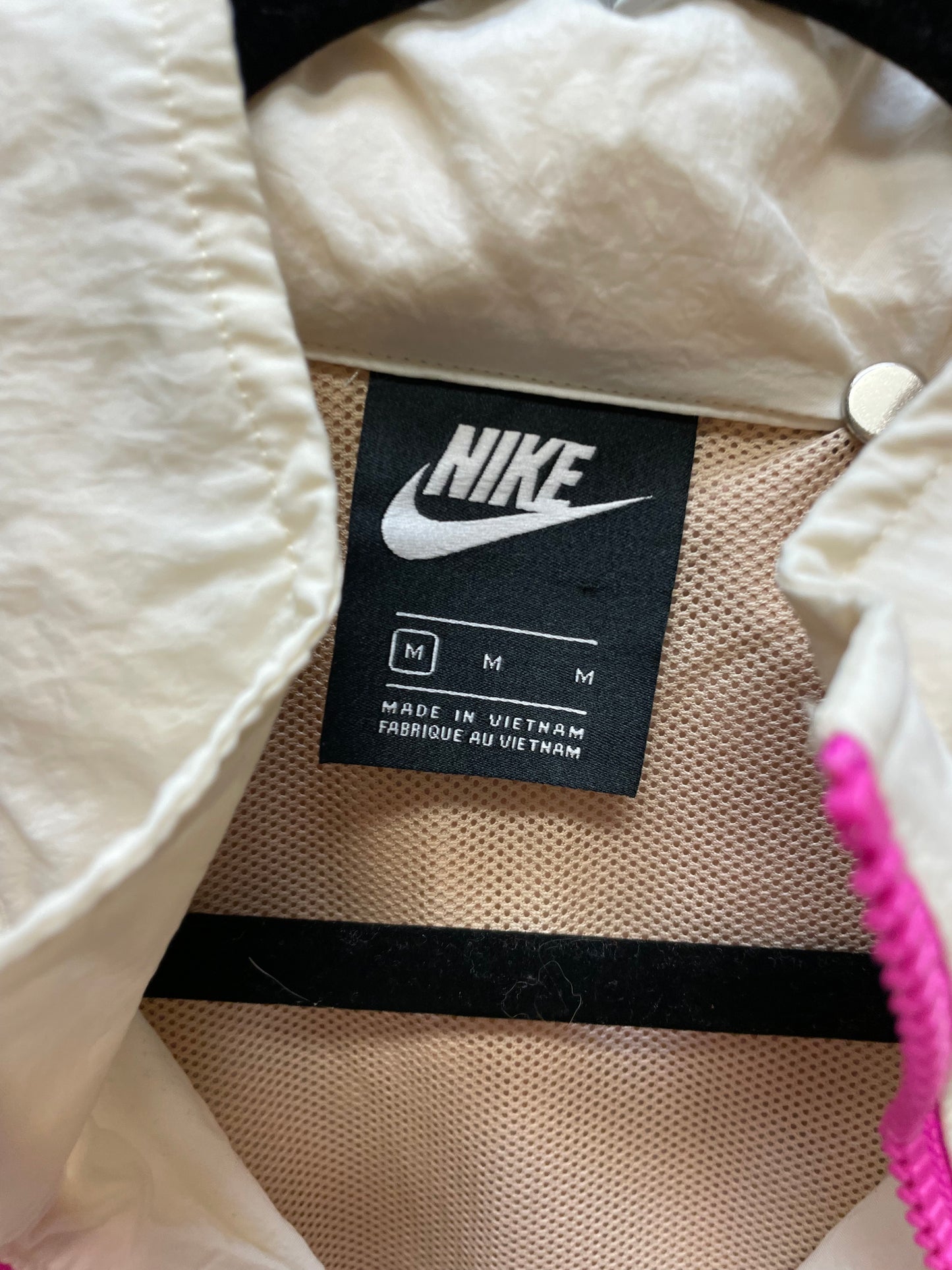 Jacket Windbreaker By Nike Apparel In Cream & Tan, Size: M