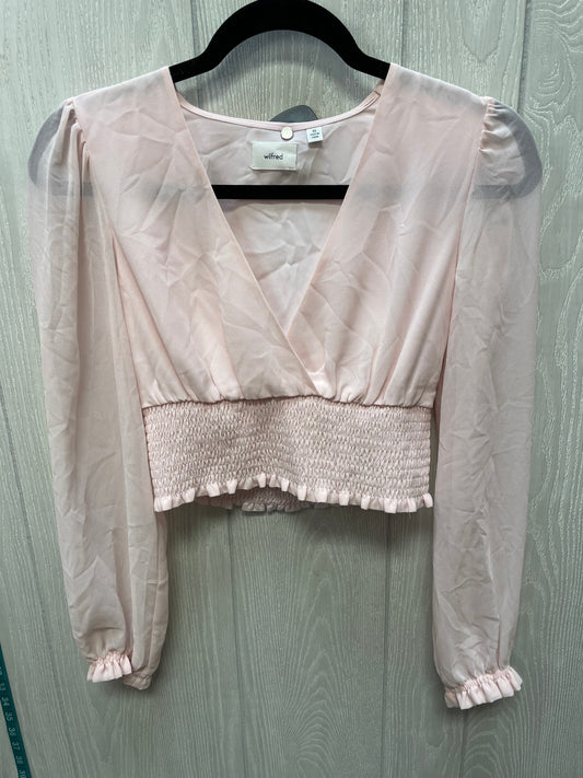 Blouse Long Sleeve By Wilfred In Pink, Size: Xs