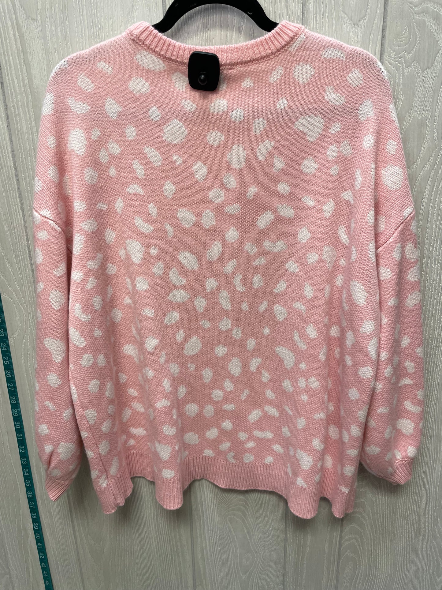 Sweater By Crown And Ivy In Pink & White, Size: M