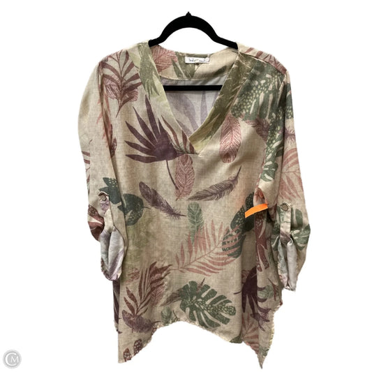 Tunic 3/4 Sleeve By Indigo Soul In Multi-colored, Size: 2x